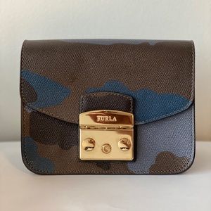 FURLA CAMO Metropolis mini cross body bag Avio